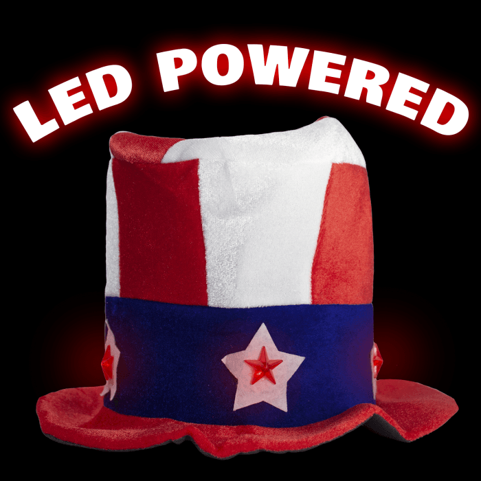 LED Light-Up Patriotic USA Hat
