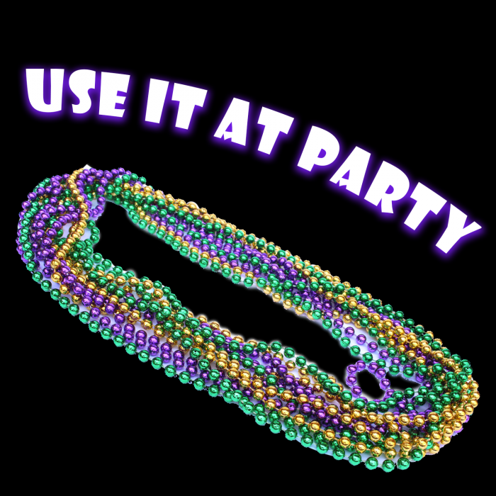 33" Mardi Gras Beads (12pcs/pack)