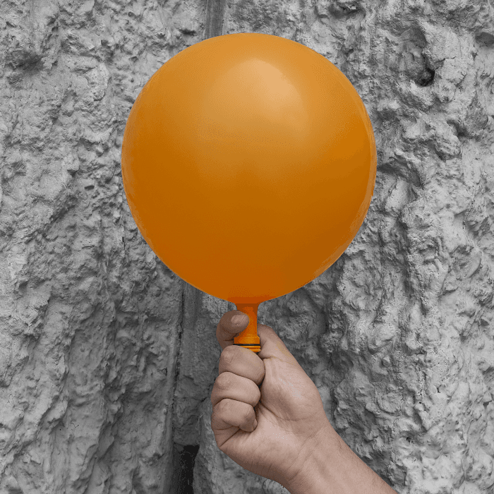 LED Light Up 14 Inch Blinky Balloons - Orange