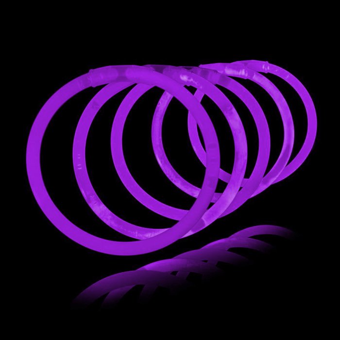 9 Inch Glow Stick Bracelets - Purple