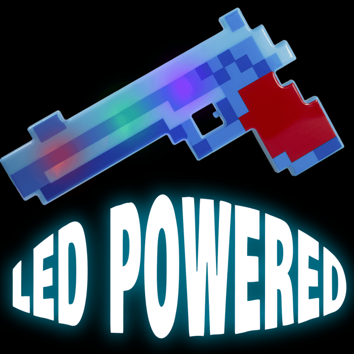 10" LED Light-Up Pixel Pistol