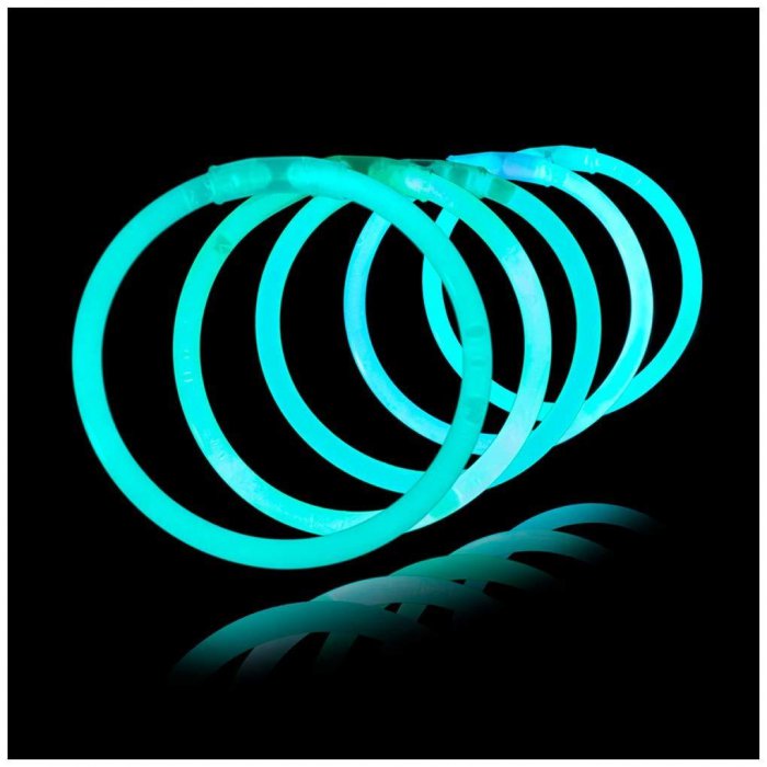 9 Inch Glow Stick Bracelets - Aqua