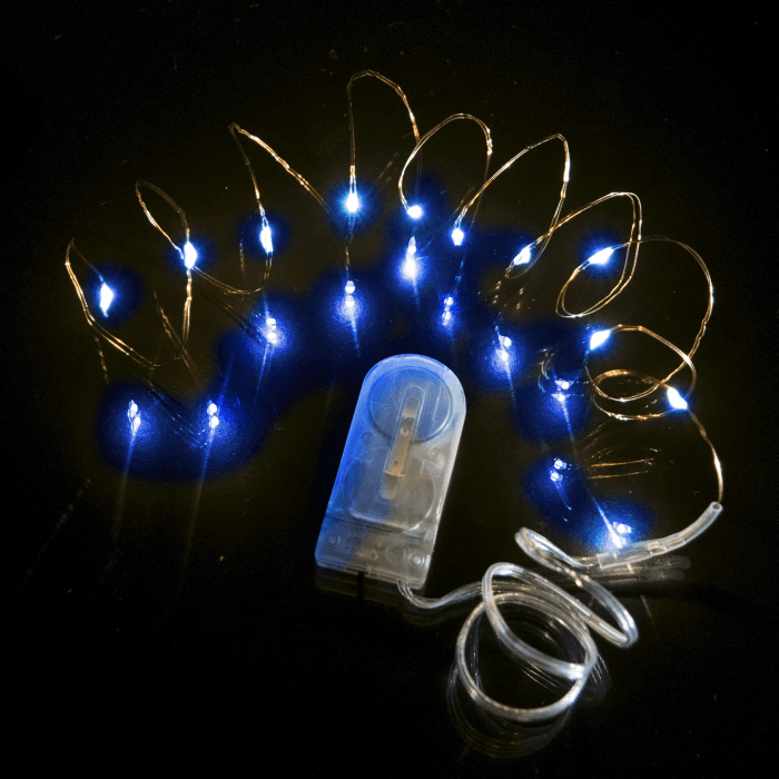 39 Inch Copper Wire Fairy Lights - Blue