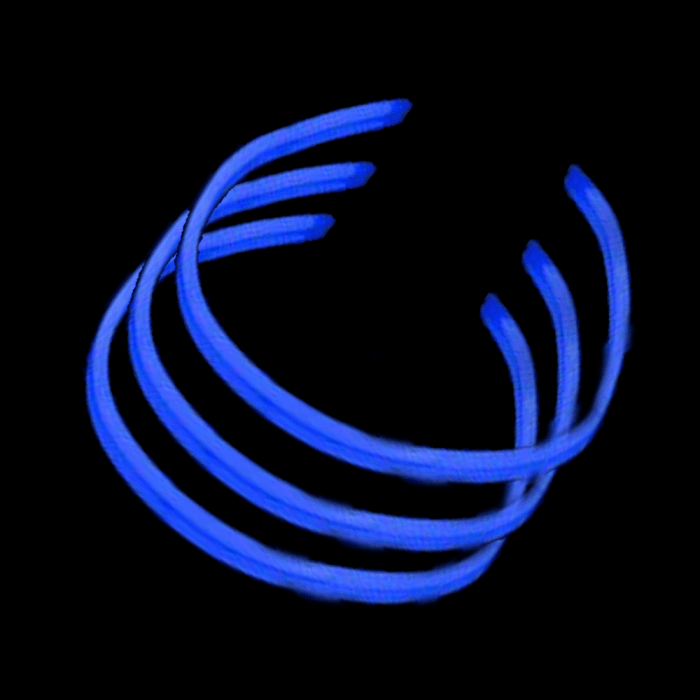 22'' Twister Glowstick Necklaces - Blue