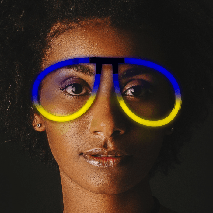 Glow Eyeglasses - Aviator - Bi Blue/Yellow