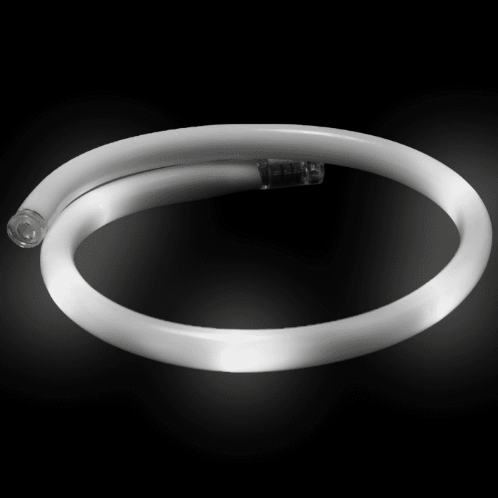 20" Light-Up Flashing Tube Necklace- White