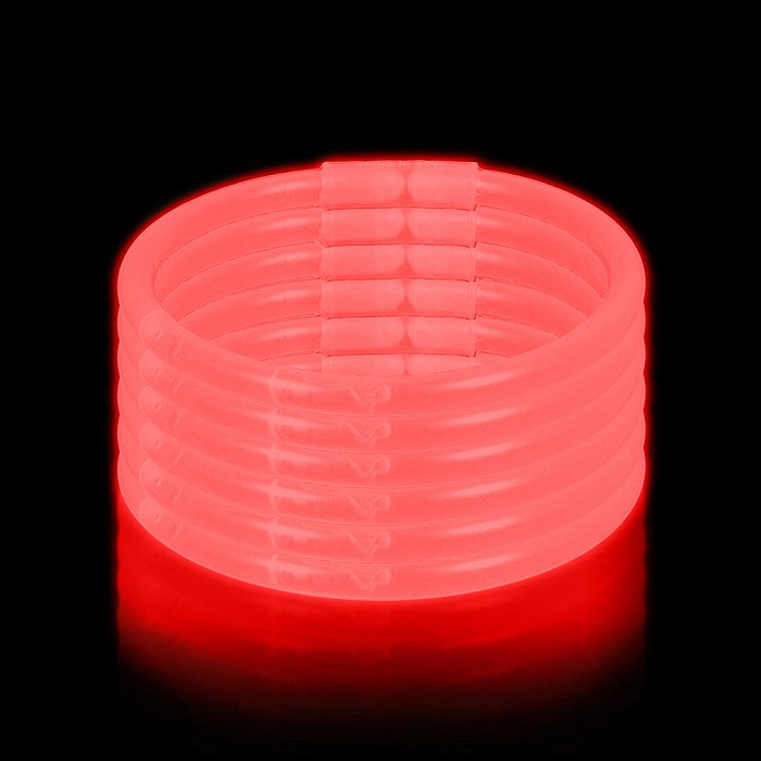 10 Inch Glow Stick Bracelets - Red