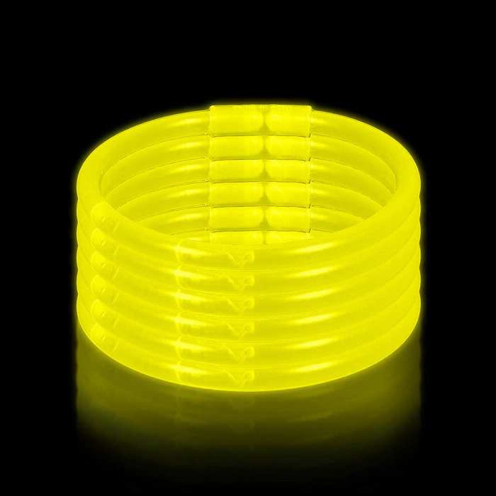 10 Inch Glow Stick Bracelets - Yellow