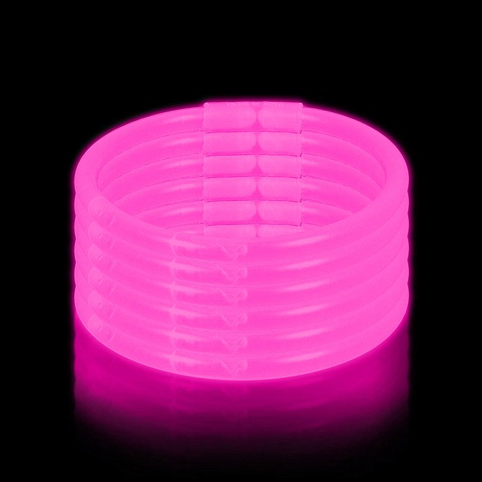 9 Inch Glow Stick Bracelets - Pink