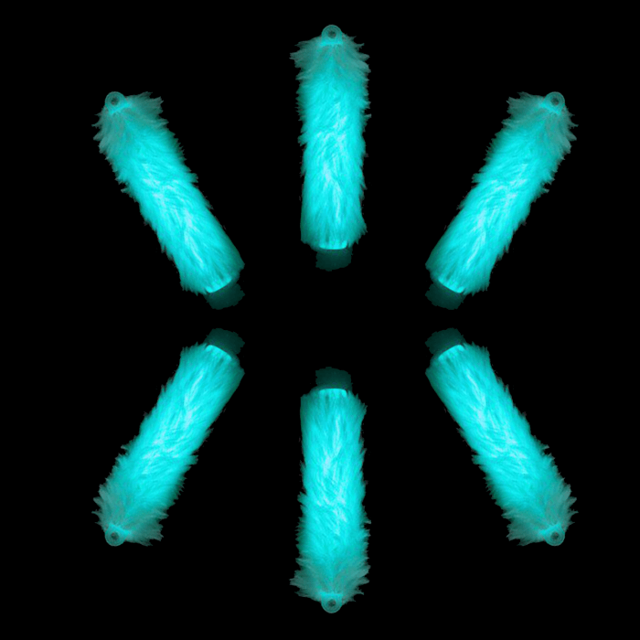 6'' Fuzzy Glow Sticks - Aqua